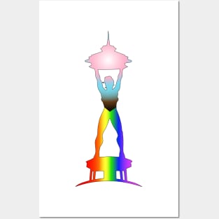 Celebrating Pride Progress in Seattle (Female) Posters and Art